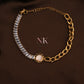 Dual Glam Roman Dial Chain Bracelet