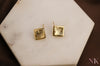 Textured Square Gold Studs