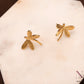 Golden Dragonfly Studs