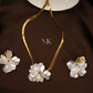 Pearl Bloom Neckline & Studs Set