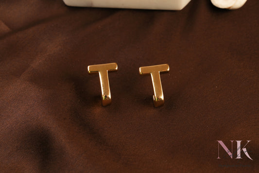 Bold “J” Statement Studs