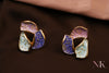 Multi-Color Gold Dotted Enamel Studs