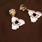 Golden Bloom Grey Crystal Dangler