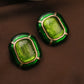 Green Emerald Radiance Studs