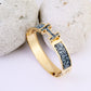 Golden Enamel Leaf Bangle