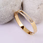 Hollow Cut Moveable Crystal Gold Bracelet