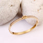 Crystal-Stripe Gold Bracelet