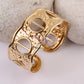 Bold Aureate Hammered Openwork Cuff