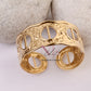 Bold Aureate Hammered Openwork Cuff
