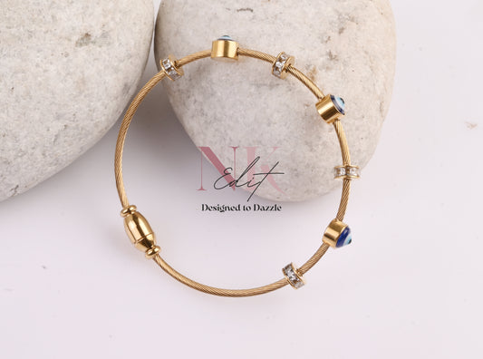 Golden Evil Eye Guardian Bracelet