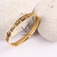 Golden Leaf Carved Elegance Bangle