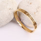 Golden Leaf Carved Elegance Bangle