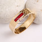 Red Ruby Honeycomb Cuff Bracelet