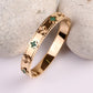 Green Clover Charm Gold Bracelet
