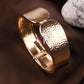 Golden Hammered Elegance Cuff Bracelet