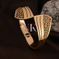Golden Blossom Cutwork Cuff Bracelet