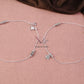 Silver Floral Charm Anti-Tarnish Anklet Set