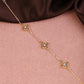 Loewe Ornate Blue Stone Charm Chain Bracelet