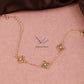 Loewe Ornate Blue Stone Charm Chain Bracelet