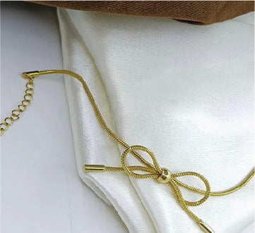 Golden Bow Knot Chain-Bracelet