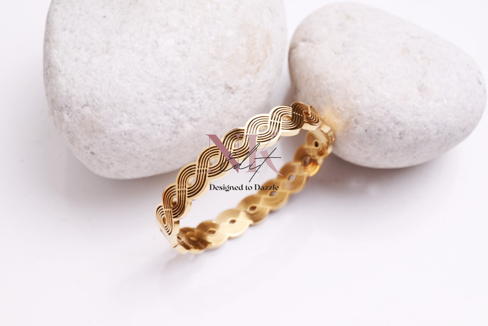Eternal Waves Gold Anti-Tarnish Bracelet