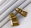 Golden Brown Edge Modern Statement Studs