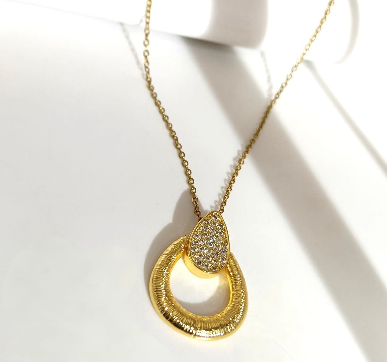 Golden Radiance Drop Neckline