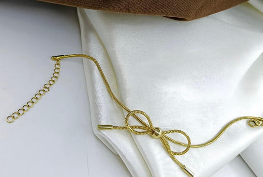 Golden Bow Knot Chain-Bracelet